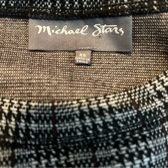 Michael Stars Glen Plaid Dress w/ Flouncy Drop Waist & Bell Sleeves Sz. XS - Picture 3 of 13